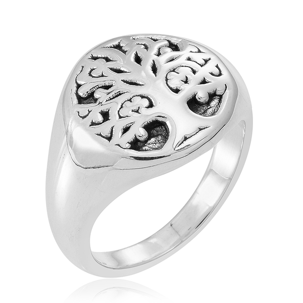 Thai Sterling Silver Tree Ring, Silver wt 5.19 Gms.