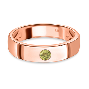 Hebei Peridot Ring in Rose Gold Overlay Sterling Silver