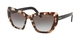 PRADA Ladies Brown Tortoise Angular Sunglasses