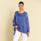 TAMSY Printed Top (Size 20) - Blue