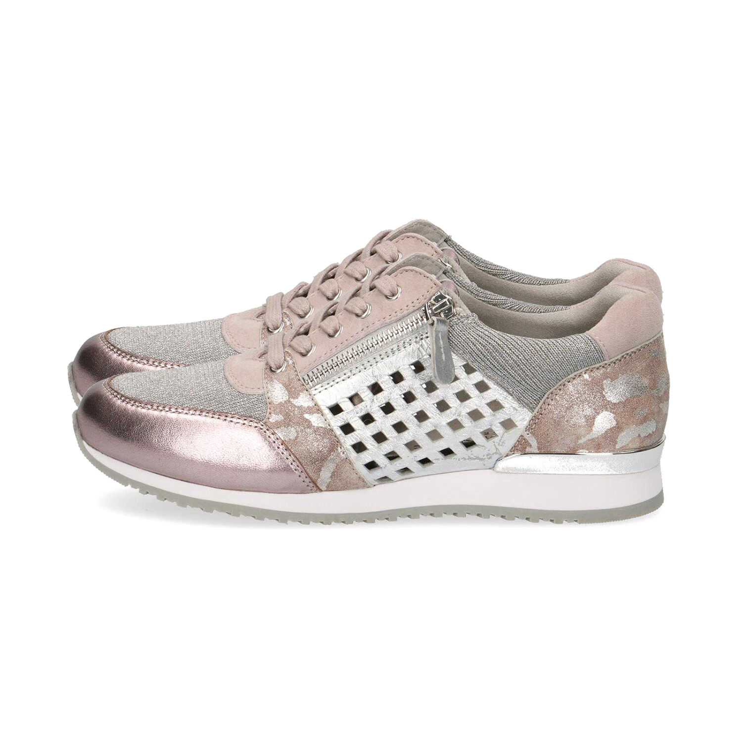 caprice silver trainers