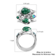 Sajen Silver ILLUMINATION Collection - Malachite and Doublet Quartz Ring in Platinum Overlay Sterling Silver 3.50 Ct.