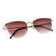 Stylish Sunglasses with Metal Frame - Brown