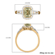 9K Yellow Gold AA Turkizite and Diamond Ring 1.79 Ct.