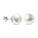 2 Piece Set - White Shell Pearl Pendant with Chain (Size 20) and Earrings