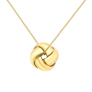 Hatton Garden Close Out 9K Yellow Gold Knot Necklace (Size 18)