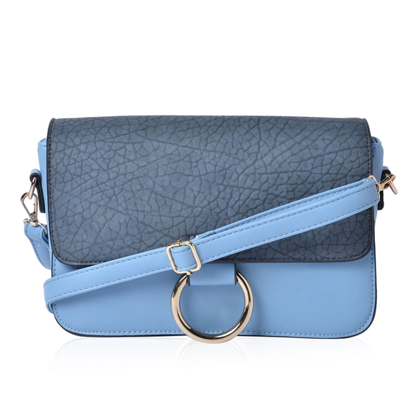 Stella Dusk Blue Colour Crossbody Bag with Adjustable and Removable Shoulder Strap (Size 27.5x18x8 C