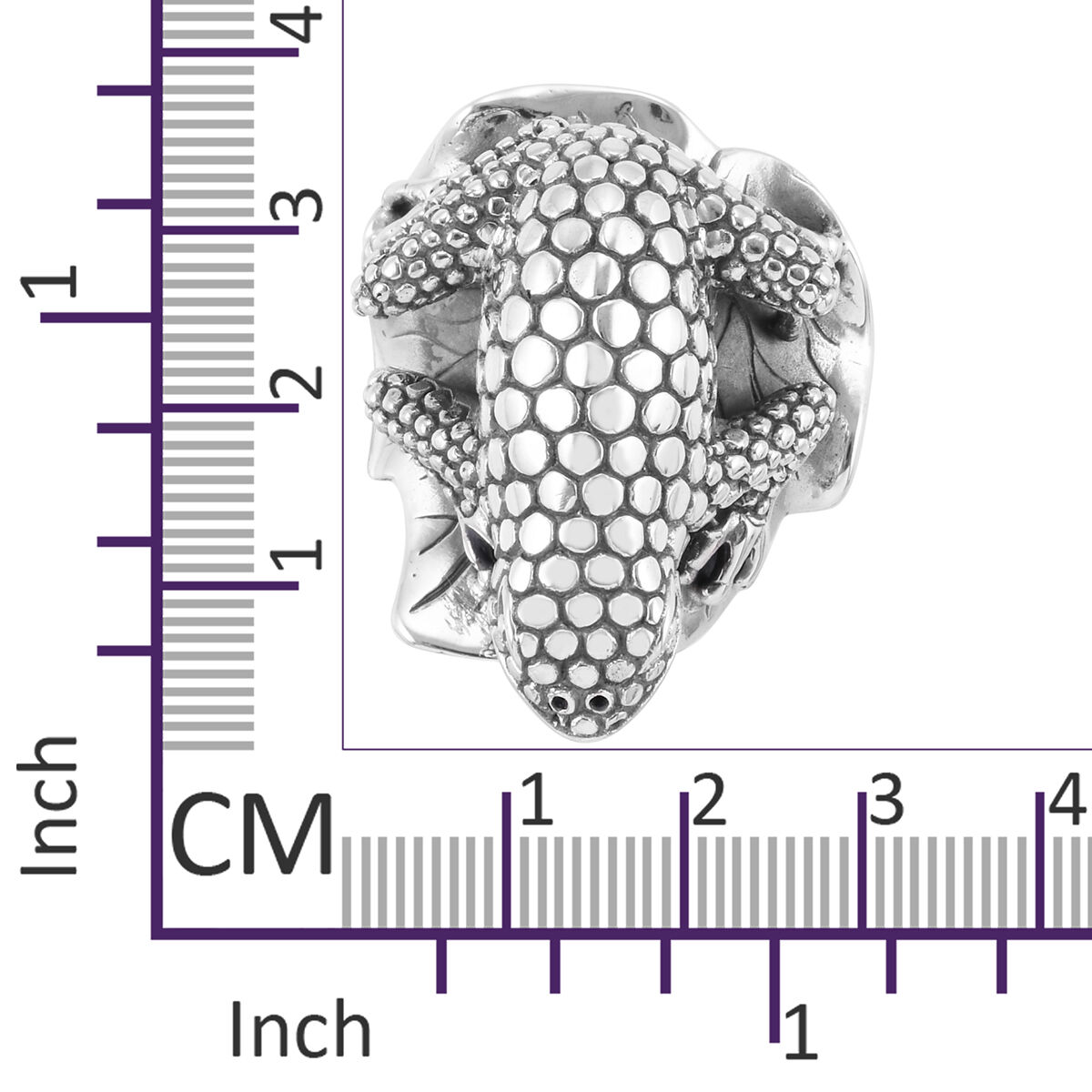 Limited Available - Royal Bali Collection Sterling Silver Frog Ring, Silver wt 29.93 Gms.