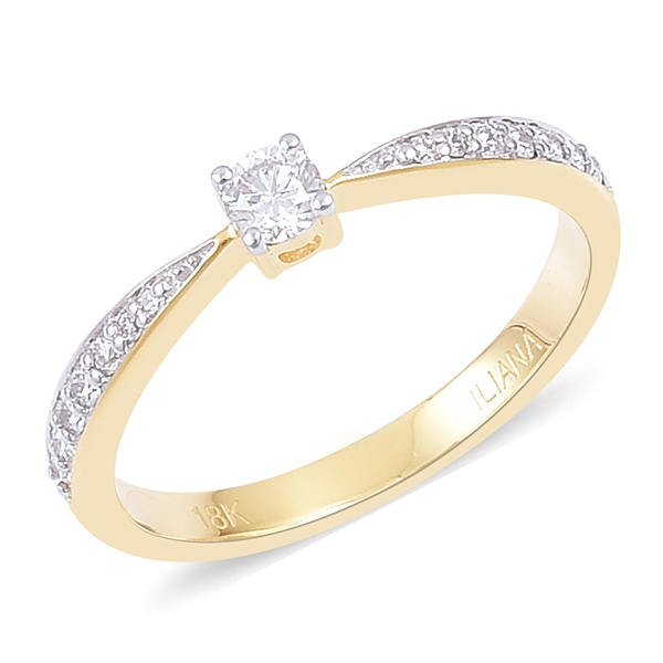 ILIANA 0.25 Carat Diamond IGI Certified SI GH Engagement Ring in 18K Gold