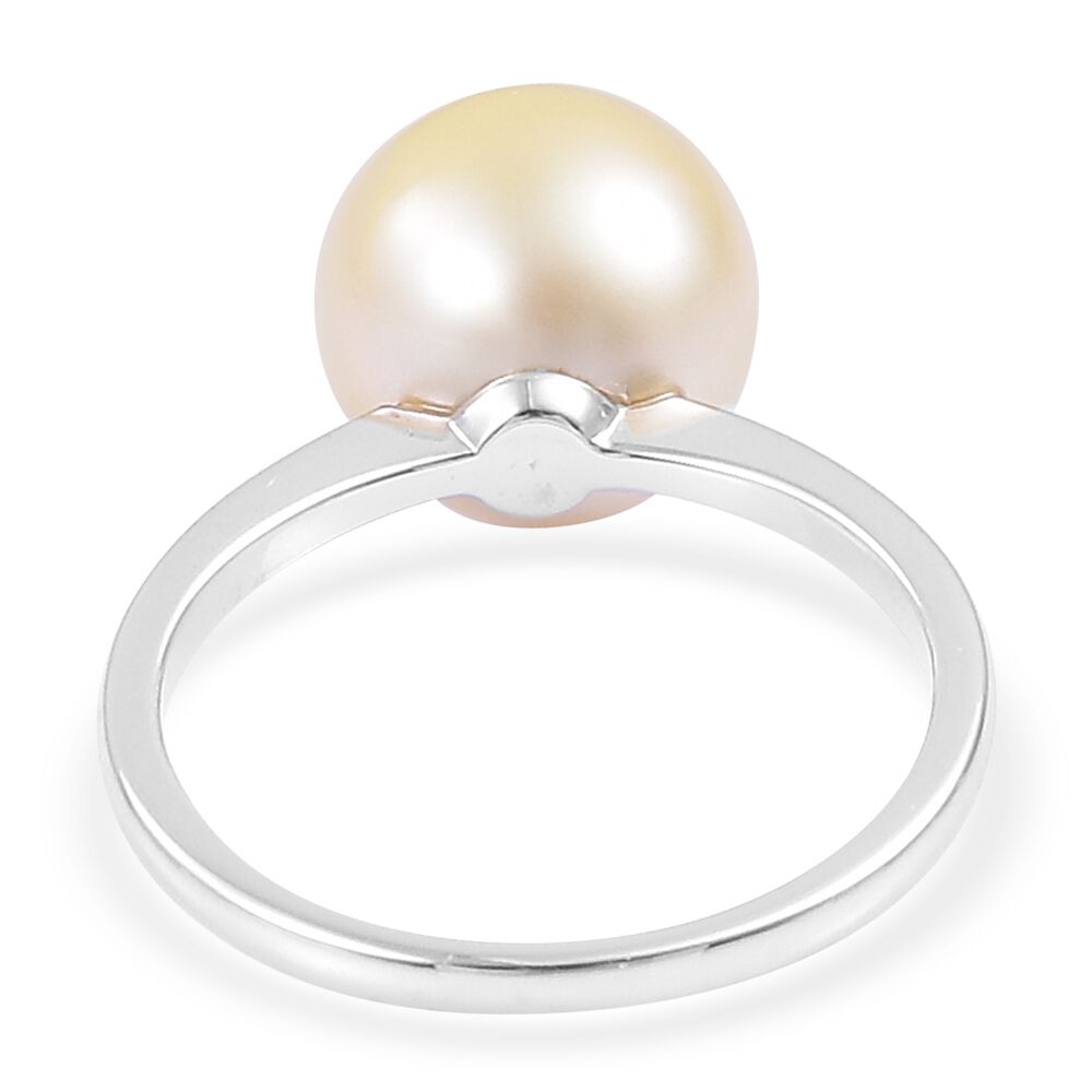 ILIANA AAA South Sea Golden Pearl (10.5-11mm) Ring in 18K White Gold