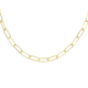Hatton Garden Close Out Deal- Italian Made- 9K Yellow Gold Paperclip Necklace (Size - 24) with Lobst