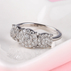 RHAPSODY 950 Platinum IGI Certified Diamond (VS/E-F)Cluster Ring 0.50 Ct.