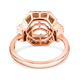 NY Close Out 14K Rose Gold Morganite, Pink and White Diamond Ring 3.58 Ct.