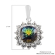 Lustro Stella Vitrail Crystal and White Crystal Pendant in Sterling Silver