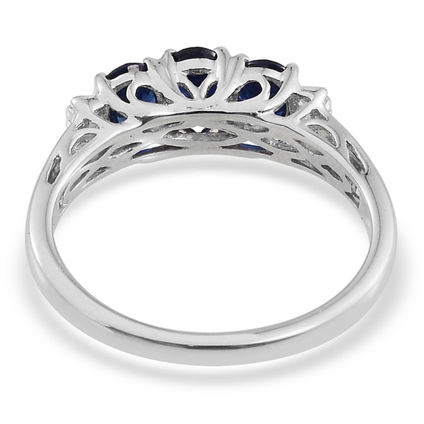 9K W Gold Kanchanaburi Blue Sapphire (Ovl 1.33 Ct), Diamond Ring 1.400 Ct.