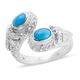 Royal Bali Collection - Arizona Sleeping Beauty Turquoise Adjustable Ring in Sterling Silver 1.40 Ct