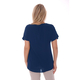 TAMSY Buttoned Womens Top (Size S,8-10) - Navy Blue