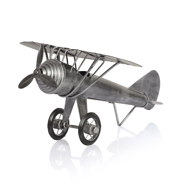 Handcrafted Vintage Style Silver Colour Aeroplane