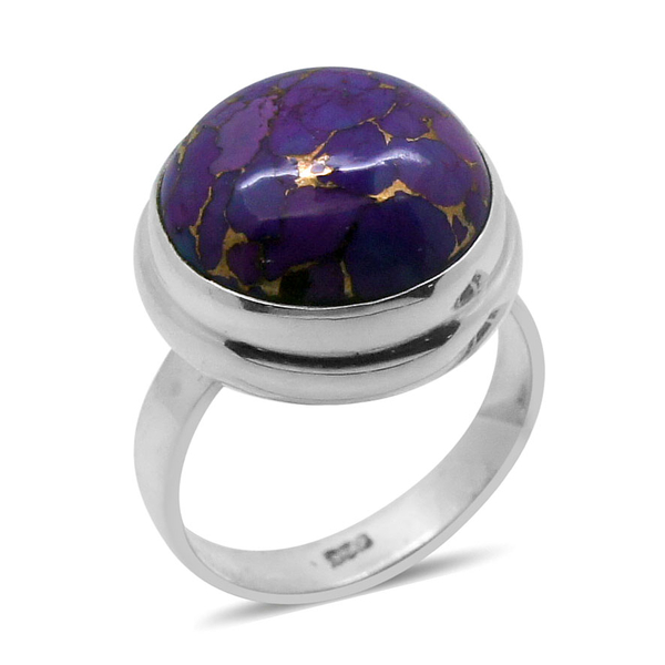 Royal Bali Collection Mojave Purple Turquoise (Rnd) Solitaire Ring in Sterling Silver 9.000 Ct.