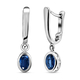 Kashmir Kyanite Hoop Earrings in Platinum Overlay Sterling Silver 1.24 Ct.