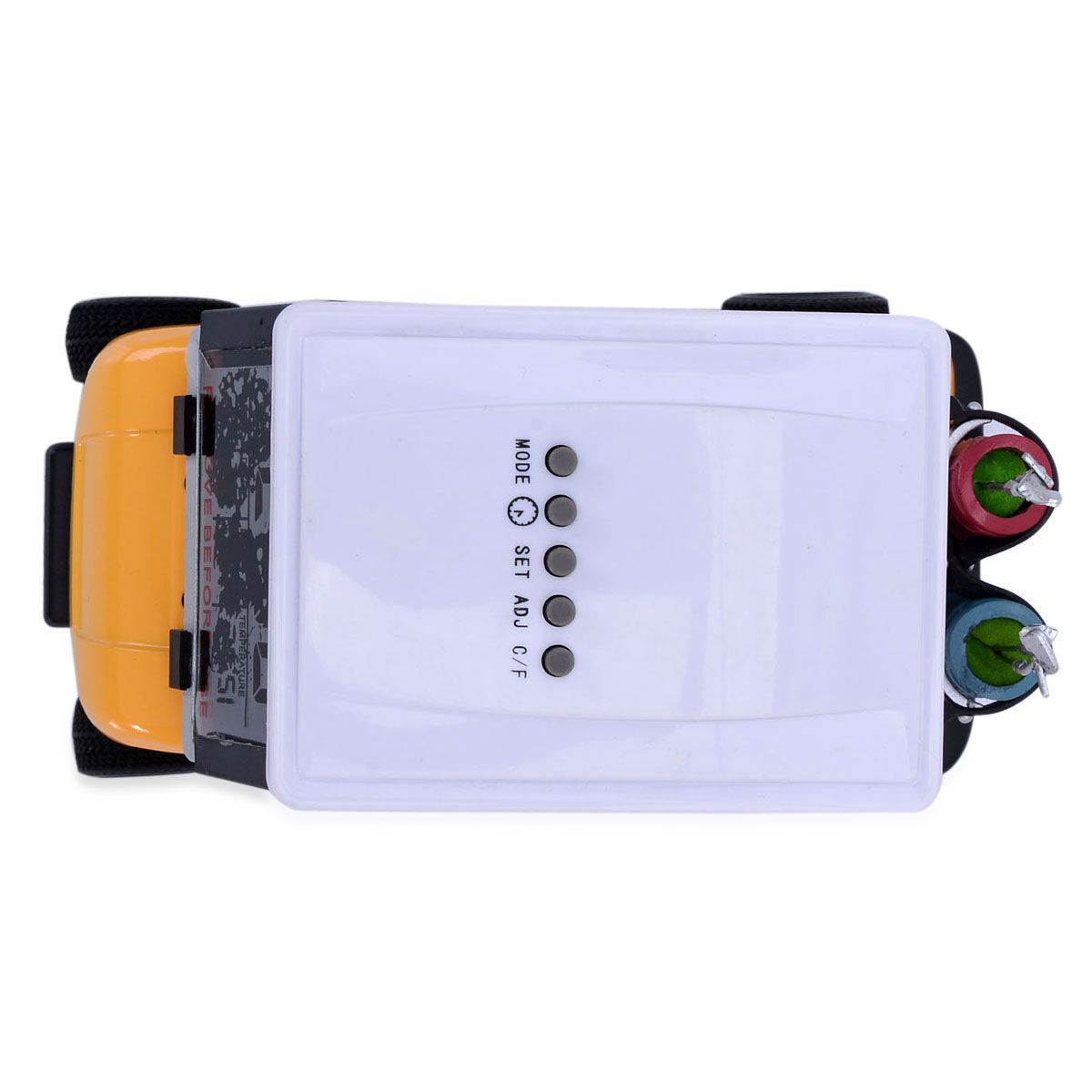 STRADA Yellow Colour Decorative Mini Golf Cart Digital Table Clock