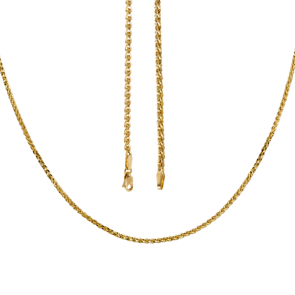 New York Close Out Deal- 14K Yellow Gold Spiga Necklace (Size - 20) With Lobster Clasp, Gold Wt. 3.10 Gms