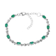 Verde Green Onyx Bracelet (Size 6.5 With 2 inch Extender) with Lobster Clasp in Sterling Silver 3.08