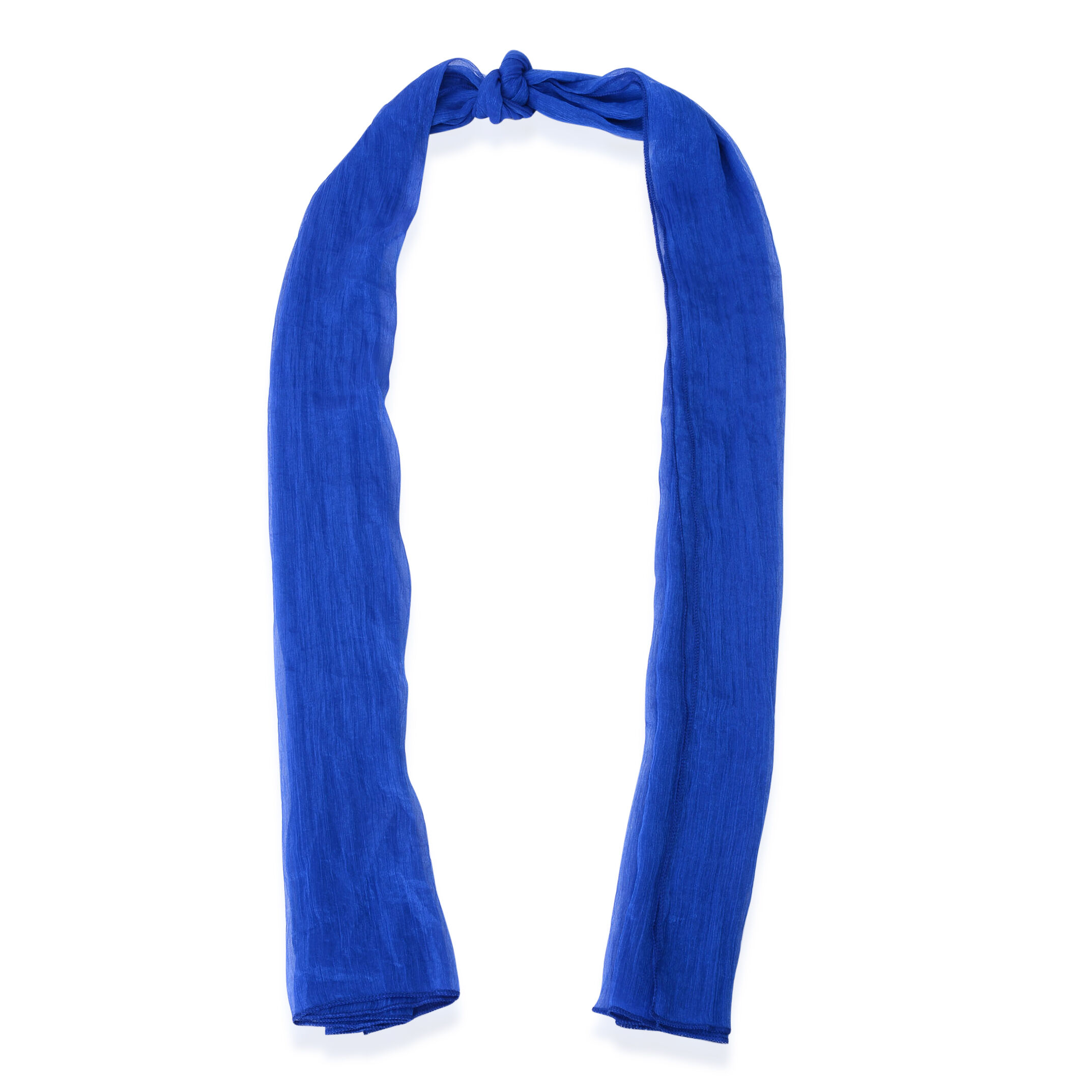 Set of 2 - Designer Inspired Royal Blue and Lime Green Colour Scarf (Size 175x60 Cm)
