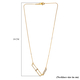 White Diamond Necklace (Size - 18) in Gold Overlay Sterling Silver 0.16 Ct.