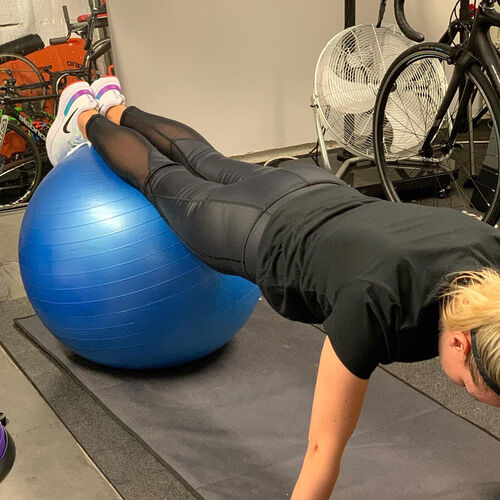 Exercise Yoga Puncture Proof Balance Ball with Foot Pump Blue