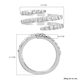 Diamond (Bgt) Spiral Ring in Platinum Overlay Sterling Silver 0.50 Ct.