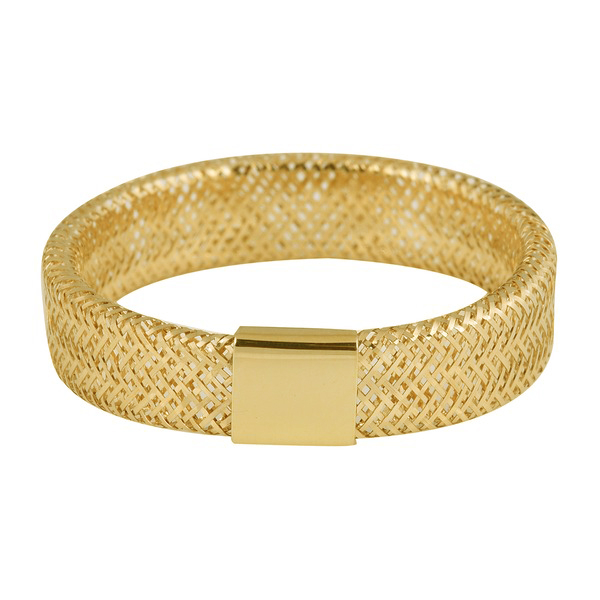 Italian Made - 9K Yellow Gold Stretchable Ring (Size Large) (Size P to U)
