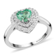 RHAPSODY 950 Platinum AAAA Boyaca Colombian Emerald and Diamond (VS/E-F) Ring 1.50 Ct, Platinum Wt. 