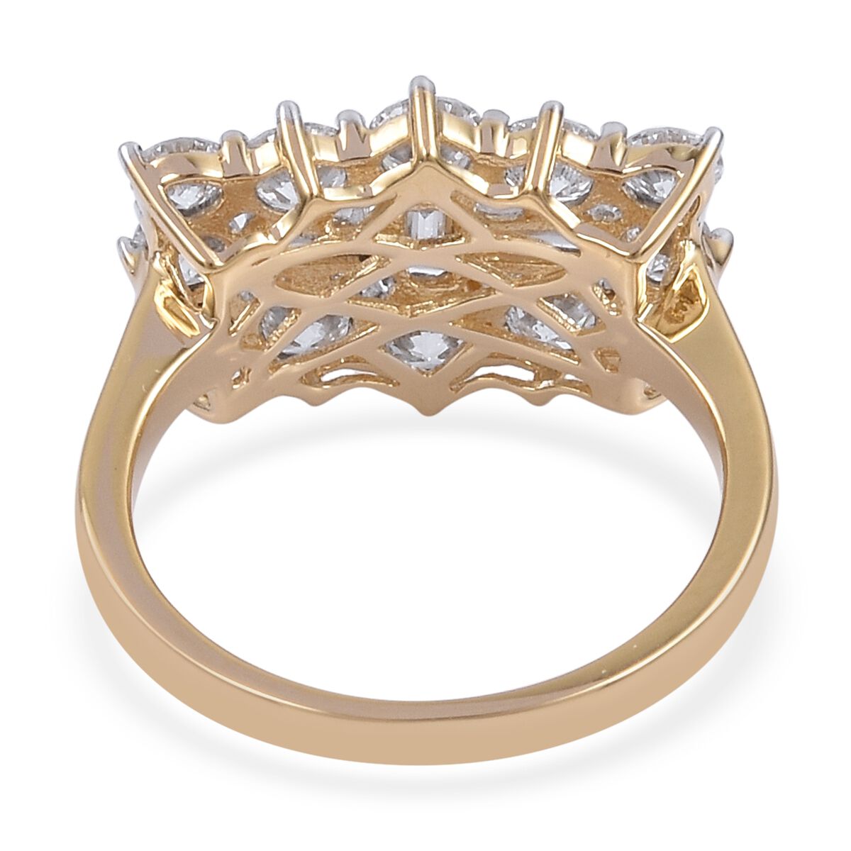 Collectors Edition- ILIANA 18K Yellow Gold IGI Certified Diamond (SI/G-H) Boat Cluster Ring 2.00 Ct