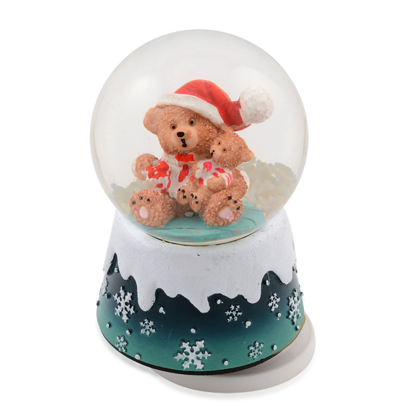 Moving Musical Multi Colour Lighted Bear Water Globe