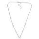 Polki Diamond Station Necklace (Size 18 with 2 inch Extender) in Sterling Silver 2.00 Ct, Silver wt. 8.63 Gms