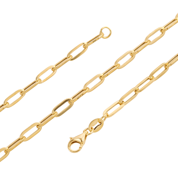 14K Yellow Gold Paperclip Necklace (Size - 20) With Lobster Clasp, Gold Wt. 4.58 Gms