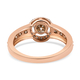 14K Rose Gold Natural Champagne (Centre Dia. 0.50 Ct.) and White Diamond Ring 1.00 Ct.