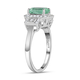 RHAPSODY 950 Platinum AGI Certified AAAA Boyaca Colombian Emerald and Diamond (VS/E-F) Ring 1.75 Ct, Platinum Wt. 5.47 Gms
