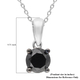 Black Diamond Pendant in Platinum Overlay Sterling Silver 1.02 Ct.