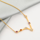 Diamond, Rhodolite Garnet, and Multi Gemstone  Necklace (Size - 18 With 2 Inch Extender) ) in 14K Gold Overlay Sterling Silver