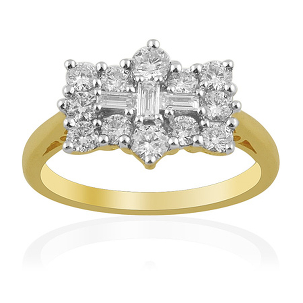 ILIANA Diamond  (Clarity SI Colour G-H) 18K Y Gold Ring  1.000 Ct.