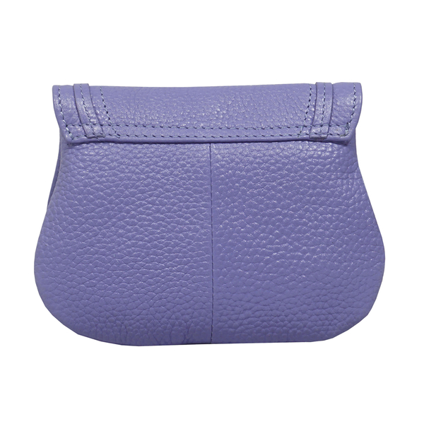 ASSOTS LONDON 100% Genuine Leather Purse with Magnetic Closure (Size 14x11 Cm) - Violet Blue