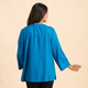 TAMSY 100% Viscose Top (Size-22) - Blue