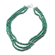 Malachite and Chrome Diopside Three-Layer Necklace (Size 20 with Extension) in Rhodium Overlay Sterl