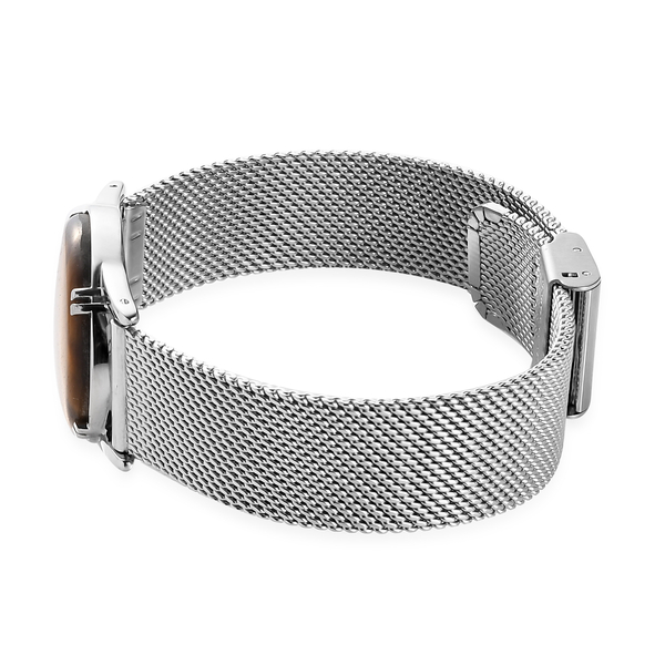 Tiger Eye Bracelet (Size 9) in Stainless Steel