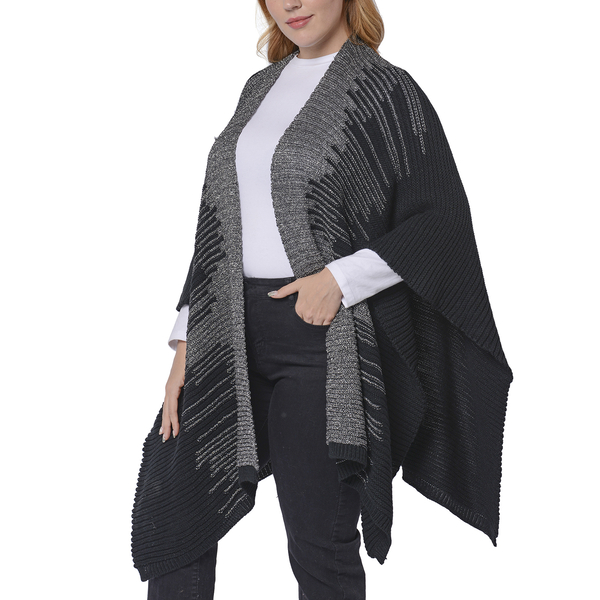 Italian Close Out- Black Colour Kimono (Size 118x60 Cm)