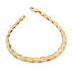 Italian Made- 9K Yellow Gold Twined Herringbone Bracelet (Size - 7.5) with Lobster Clasp, Gold Wt. 3