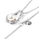 RACHEL GALLEY Edison Pearl Pendant with Chain (Size 30) in Rhodium Overlay Sterling Silver, Silver Wt. 10.37 Gms.