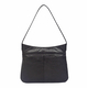 ASSOTS LONDON Evie Genuine Pebble Grain Leather Shoulder Bag - Black